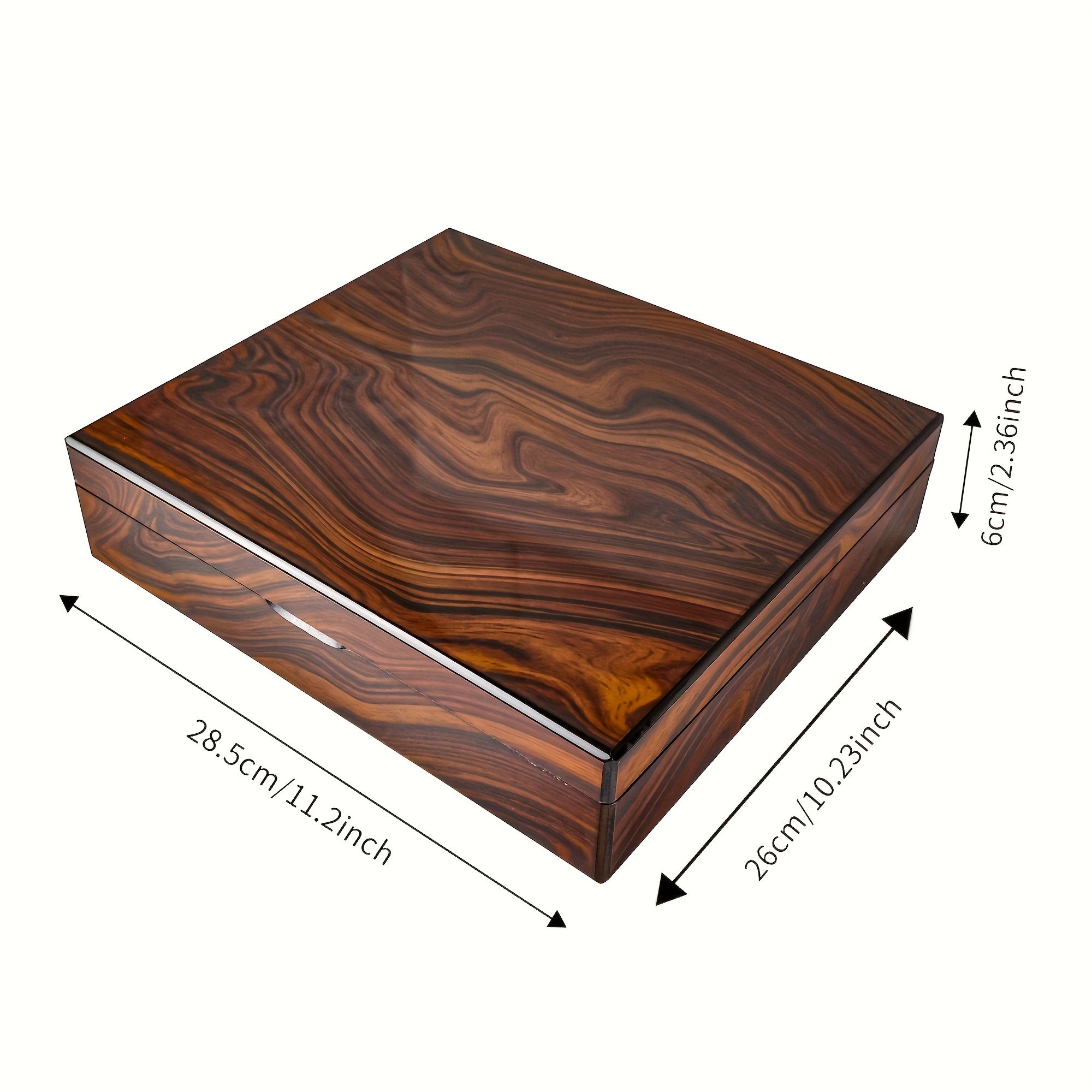 Vintage Jewelry Box with Wood Lid